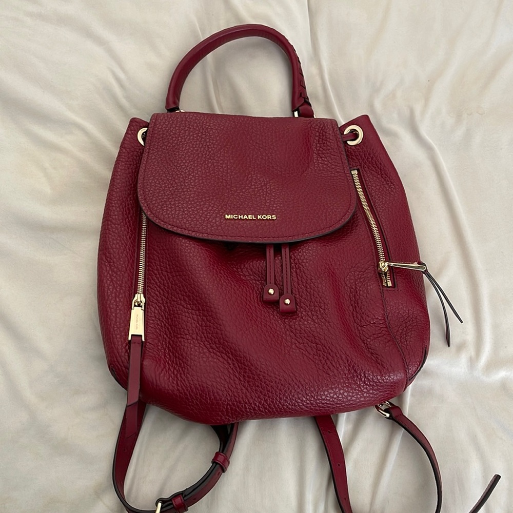 Michael Michael Kors Red Convertible BackPack